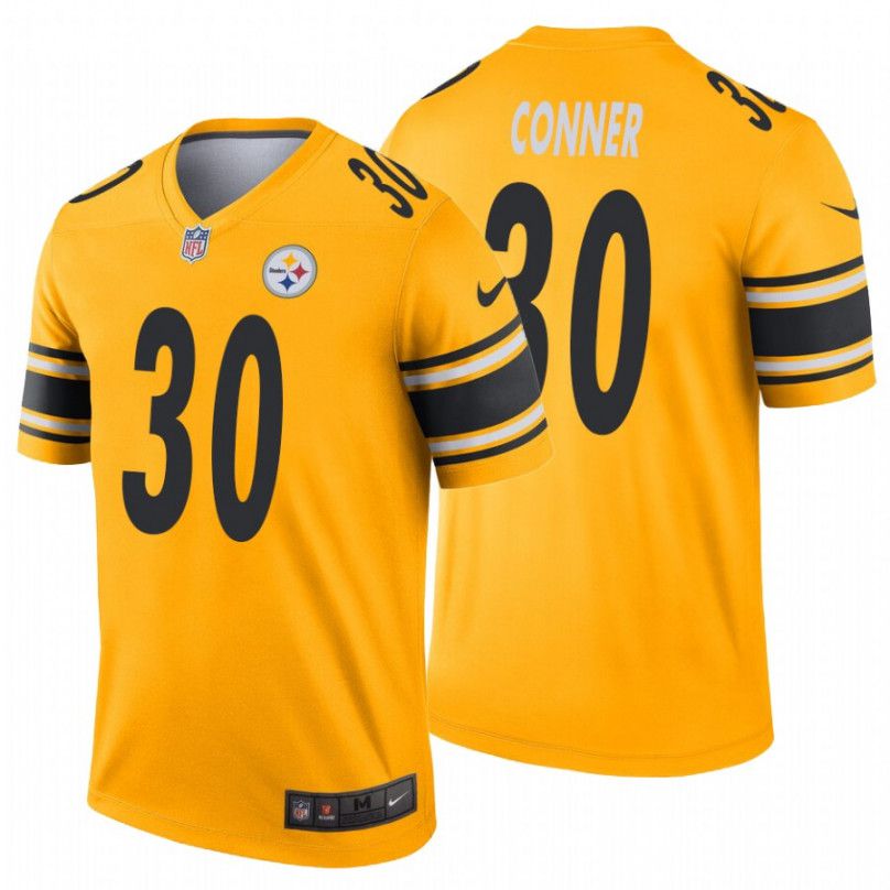 Men Pittsburgh Steelers 30 James Conner Nike Gold Inverted Legend NFL Jersey